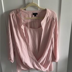 J.Jill Pink Draped Blouse